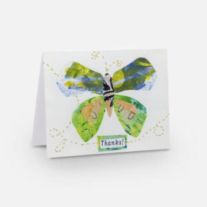 Send heart-warming messages of thanks with these whimsical nature-inspired butterfly greeting cards. Each folded card is blank on the side and perfect for thank you notes.